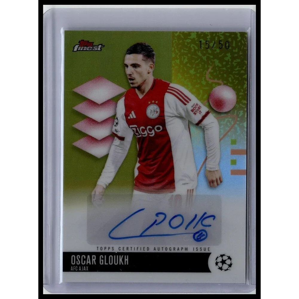 2025-26 Topps Finest UCC Oscar Gloukh #BA-OG Gold Auto #15/50